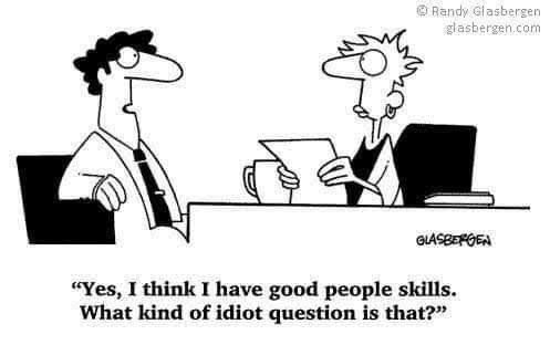 RecruiterMurrel's tweet photo. How not to answer an #Interview question. #RecruitingHumor https://t.co/QuvaEtXsI9