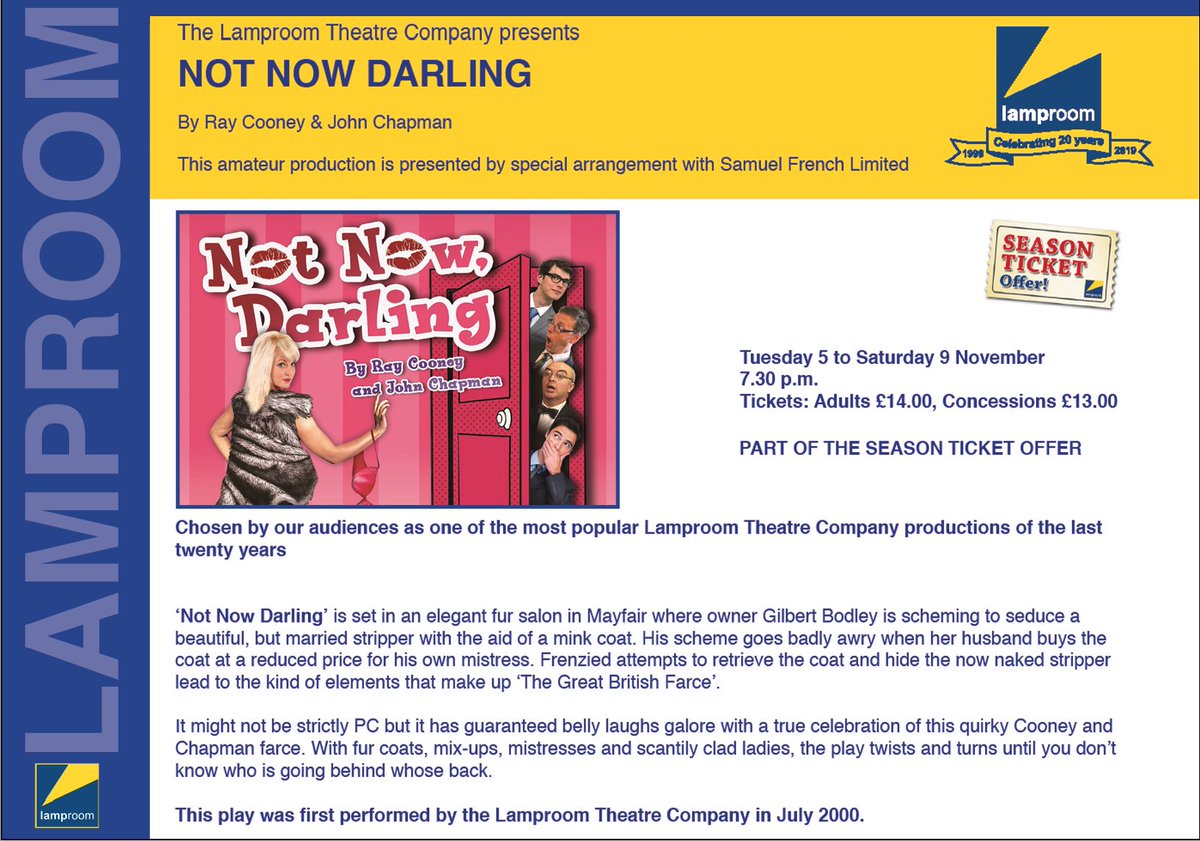 Coming up at the Lamproom...
buff.ly/2BwgybZ
#dartonarrow #barnsleylamproomtheater