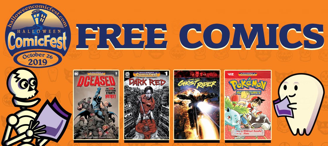 PREVIEWSworld's tweet photo. FREE Comics at your local comic shop this Saturday! It's Halloween ComicFest! See the comics and find a participating shop here: https://t.co/KTKYl4a0Nm #HCF19 https://t.co/yOTHTPTR6o
