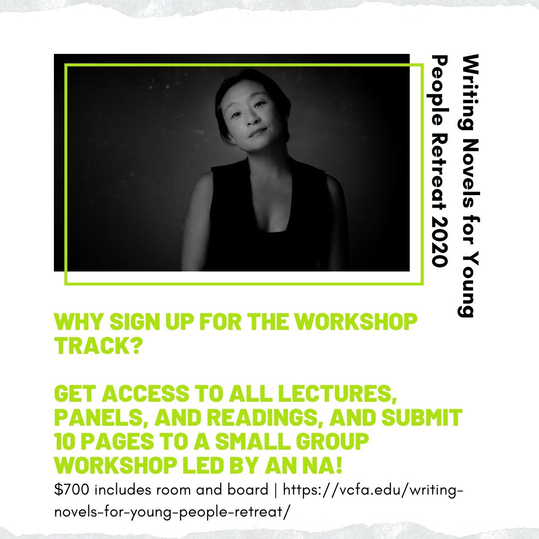 VCFA's tweet photo. Join us March 27-29, 2020 for the 16th annual Writing Novels for Young People Retreat! Registration opens 11/1 w/need-based scholarship options available. https://t.co/A1bonDN4T8 #writing #amwriting #vcfaretreat #vcfa #vcfawriting https://t.co/gKiAvFHnGR