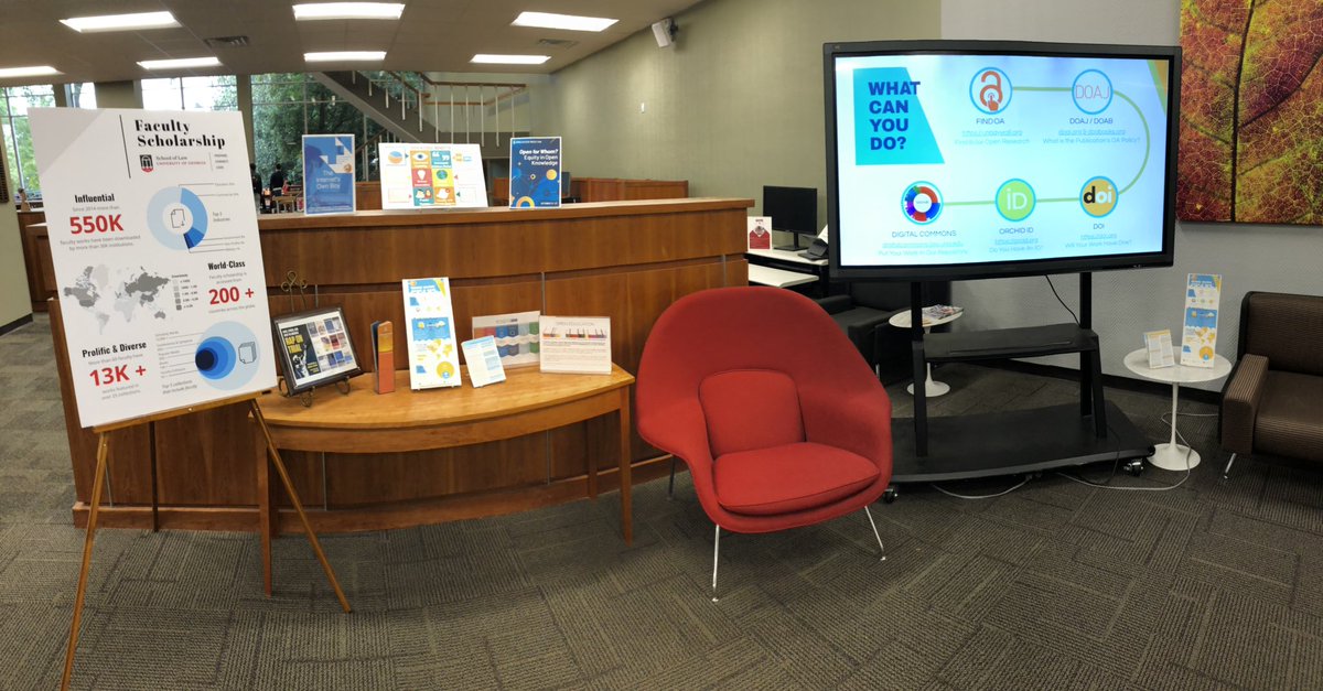 It’s #oaweek2019 and we are excited to share resources and information with the @ugalawschool community about #openaccess #openeducation and our #institutionalrepository Stop by the library to learn more with us about this year’s theme #OpenForWhom