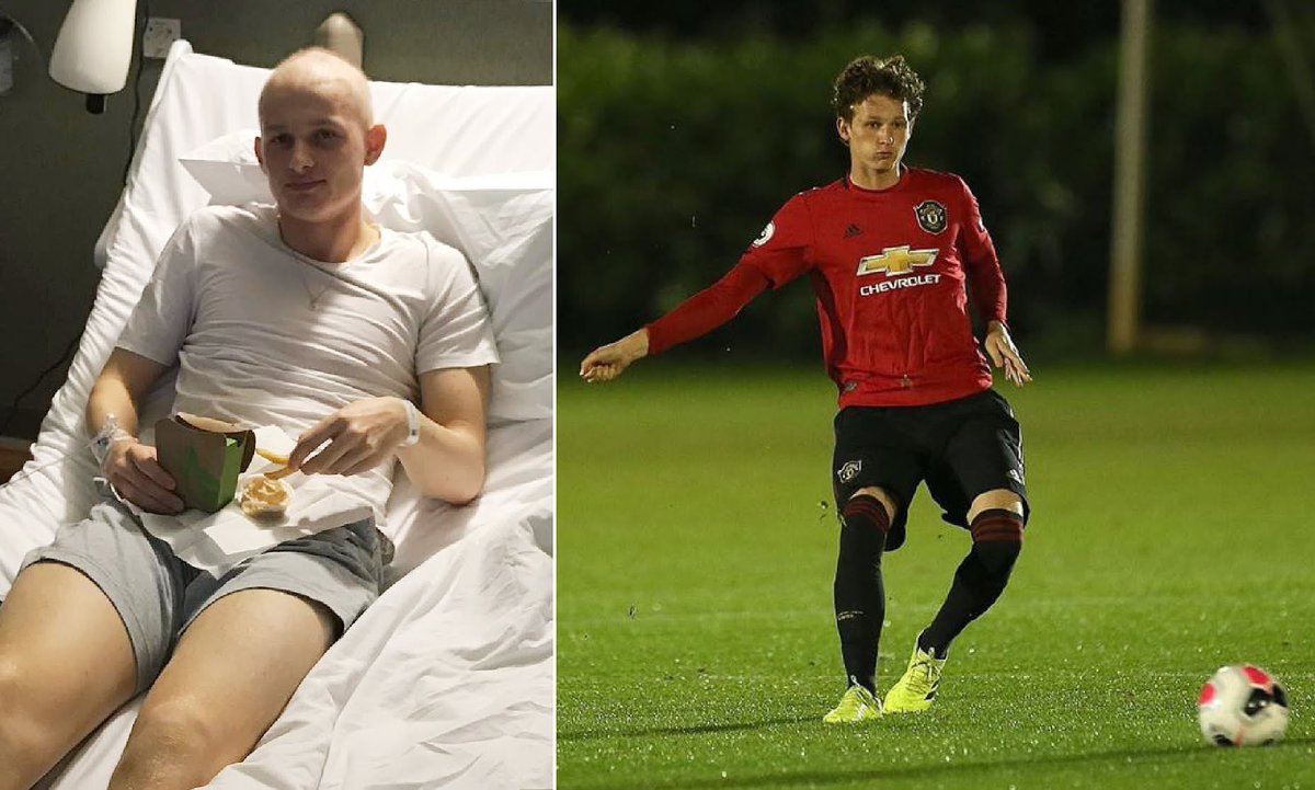 TheAcademy21's tweet photo. Congratulations to Manchester United’s 19 year old defender Max Taylor on his return to football last night.

The #MUFC U23 player hadn’t featured for 8 months after being diagnosed with cancer in February.

Huge respect for the lad, stuff like this goes beyond club affiliation. https://t.co/TlXpQFz9bS