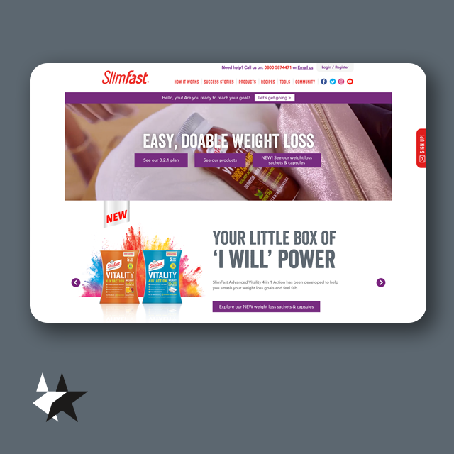 Devstars's tweet photo. We have a longstanding relationship with @SlimFastUK as their developers, they use design agency Activation who we work closely with to produce most updates with! 😊

#slimfastuk #slimfast #webdevelopment #webdevelopers  #bespoke #devstars #london https://t.co/v7Udqz2Aaf