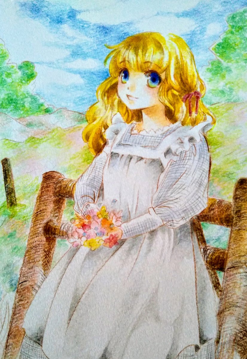 ずっと前に描いた色鉛筆イラスト 綺麗な秋空みたいなぁ 明日からも頑張るぞ キウナコ 低浮上のイラスト ずっと前に描いた色鉛筆イラスト 綺麗な秋空みたいなぁ 明日からも頑張るぞ キウナコ 低浮上のイラスト