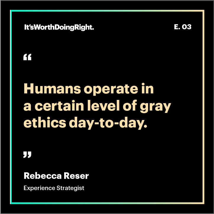 Episode 3 is live! We discuss how design thinking will be the key to solving the world’s toughest challenges with <a href="/rebeccareser/">Rebecca Reser</a>. Listen now: bit.ly/35KofJK