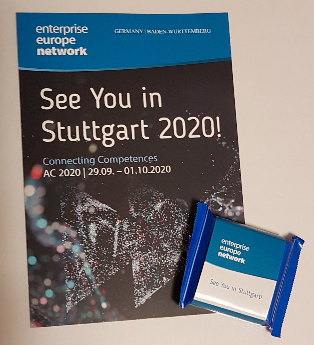 A sweet invitation of our colleagues of the Enterprise Europe Network in Baden-Württemberg who are hosting the next Annual Conference of <a href="/EEN_EU/">Enterprise Europe Network 🇪🇺</a> in 2020.
enterprise-europe-bw.de
To all EEN colleagues. We look forward to see you in Germany next year. 
#EEN_Deutschland
#EENCanHelp