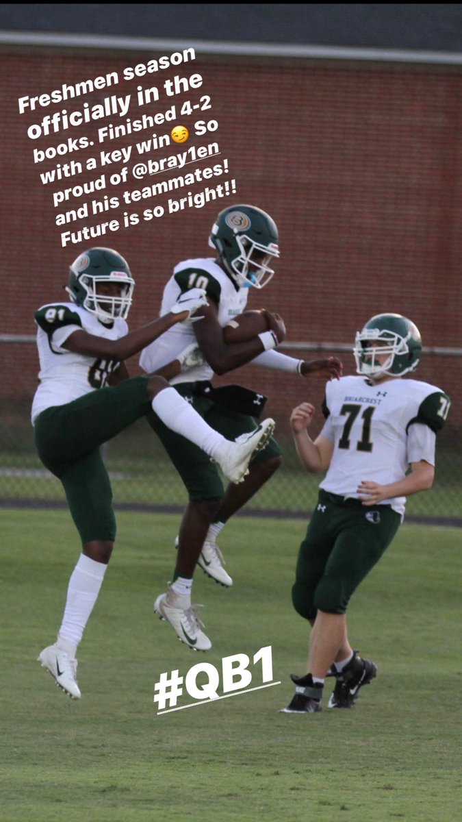 ItsEpic1999's tweet image. It’s a wrap! Freshmen football is officially over! Great learning experience for @bray1en and team! #QB1 #Briarcrest #BowsUp🏹 #PPA
