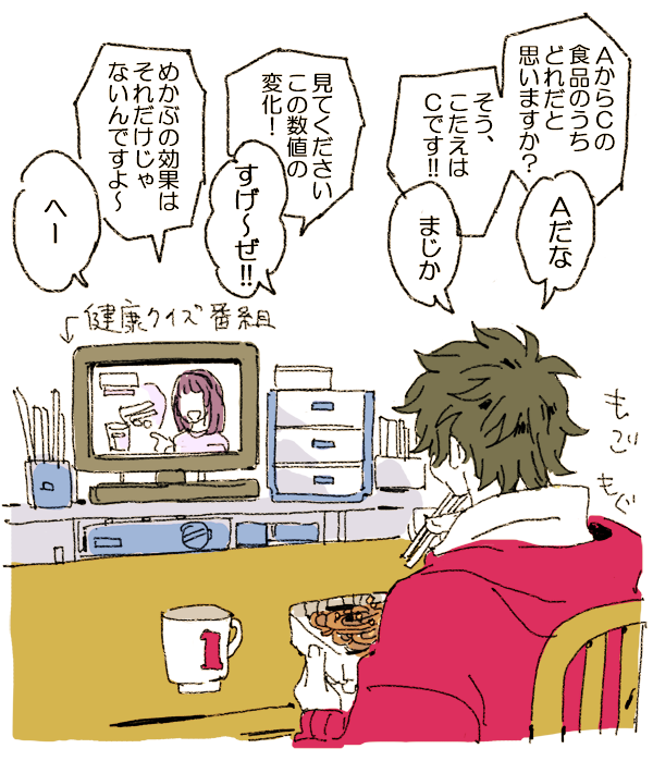 平日の昼間テレビと会話するいちにい 