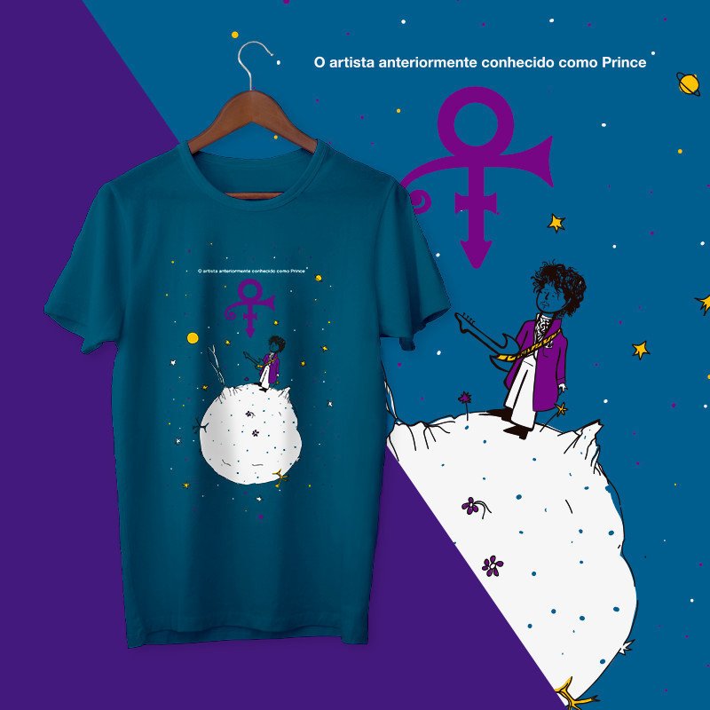 quadrinposters's tweet photo. O artista anteriormente conhecido como Prince. Sabe onde encontrar camiseta com essa nossa estampa? Lááá na dona @printerama ♥️ https://t.co/gfUWbgnMnz