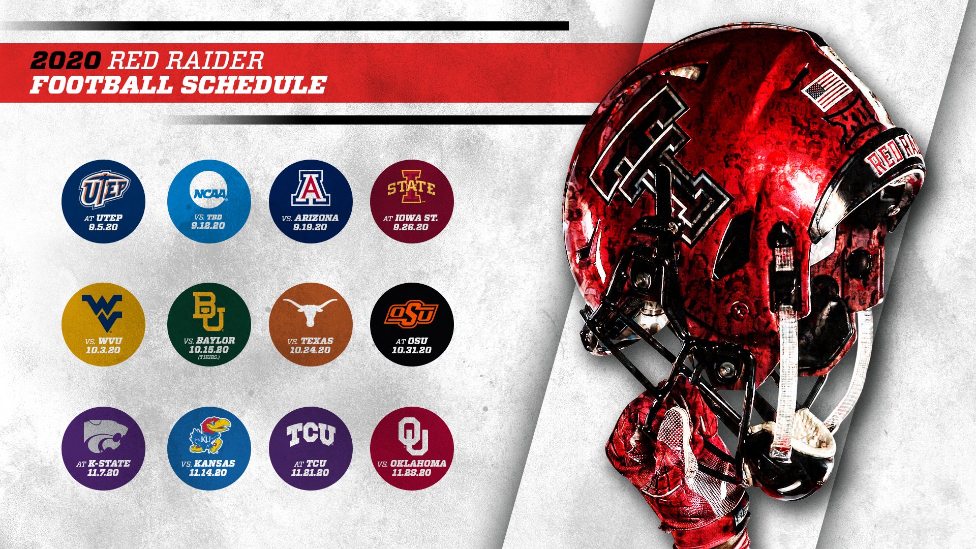 Texas tech on sale football schedule 2020