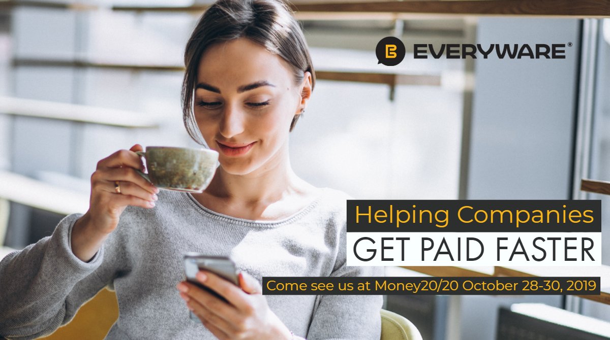 EverywareApp's tweet photo. The Future of Money is Everyware®! Come see how Everyware helps companies get paid at the @money2020 Conference in Vegas Oct 28-30. 📲🤑💲🗨👏🏽
https://t.co/8P5iSJQrm6
#TuesdayThoughts #getpaid #money #paybytext #invoicetocash #texttocash #banking #fintech #innovation https://t.co/eVJrnmkaMm