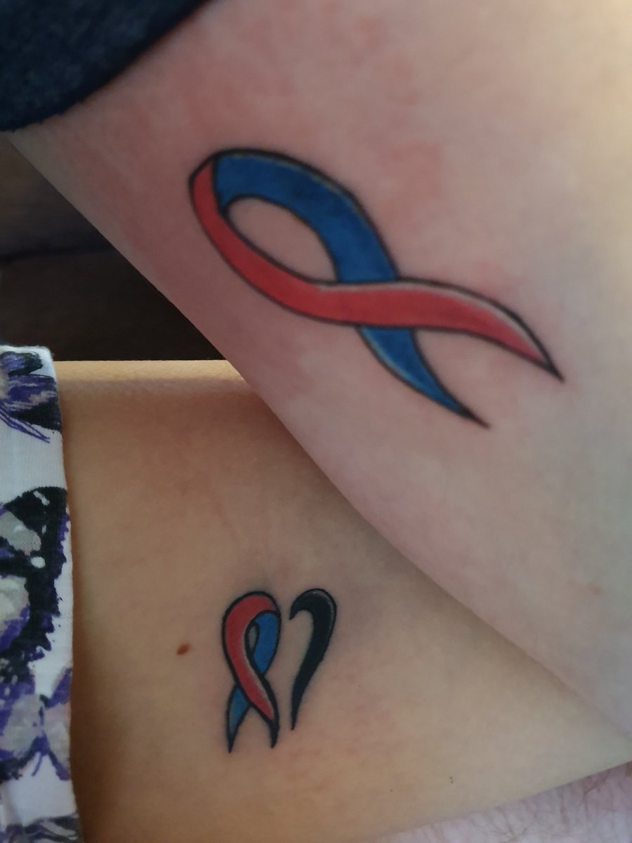 ImogensFight's tweet photo. Both Immys Mum and I got tattoos of the #CanavanDisease today.
Our reminder that whatever the future brings, Imogen and all children with this horrid disease, are with us and in our thoughts.
The super artist Laura of #LifeInInk in #Farnham did the work. https://t.co/yh8BFkh2GS