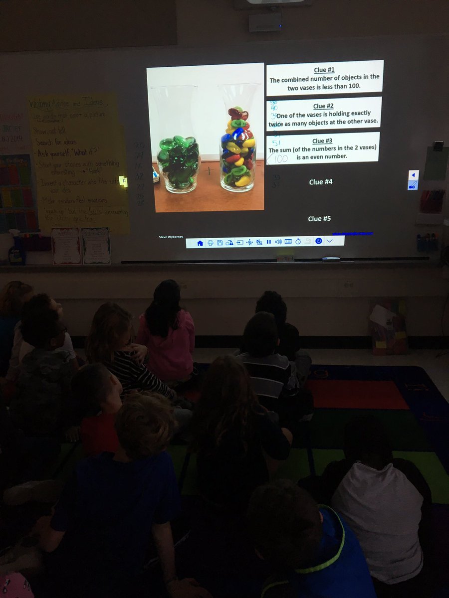 One of our favorite number talk activities to do: Esti-Mysteries! 🔎