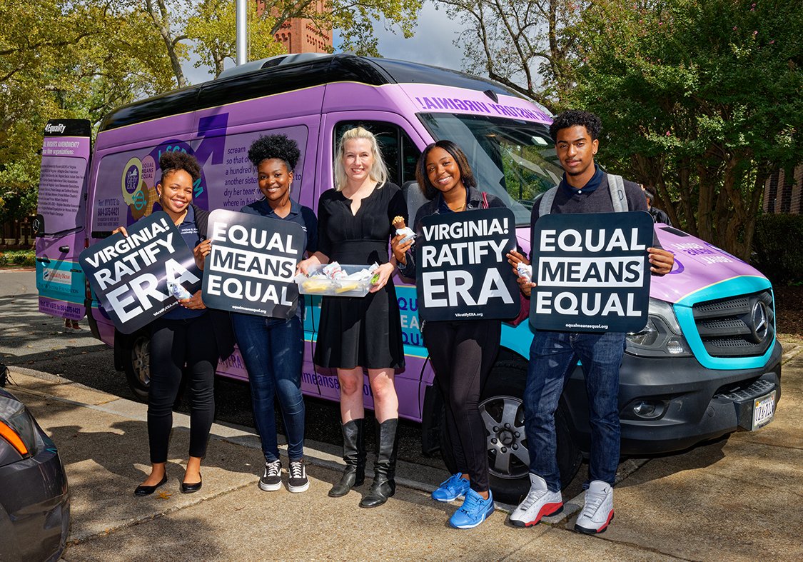 _HamptonU's tweet photo. VA Ratify ERA #iScream4Equality Ice Cream Tour Stops by Hampton University to Educate Students about Ratifying the Equal Rights Amendment: https://t.co/zNM7N799E5 https://t.co/GwIqBKc6bE