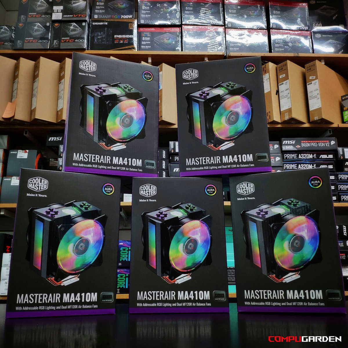 Compugarden1's tweet photo. Ingresaron los Cooler Master MA410M a Compugarden 🌡❄
Incluye 2 Ventiladores ARGB en configuración Push Pull para mejorar la disipación y la facha 😎
#Compugarden #Cooler #CpuCooler #CoolerMaster #ARGB #PushPull #ESport #Gaming #Gamer #PC #HardwareStore #PCGamer #PCMasterRace https://t.co/CcKDbW8feE