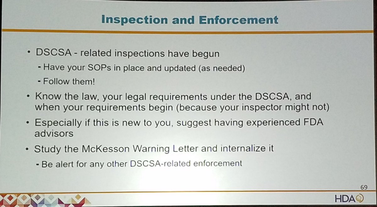 pharma_logic's tweet photo. @HDAconnect @US_FDA #HDA #Traceability2019 #DSCSA #DSCSAVRS

HDA legal panel emphasized the need to have SOP in place and followed to avoid enforcement actions.

An independent subject matter export can audit your compliance and prevent issues.

Write social@pharma-logic.com https://t.co/A0fDscrRDY