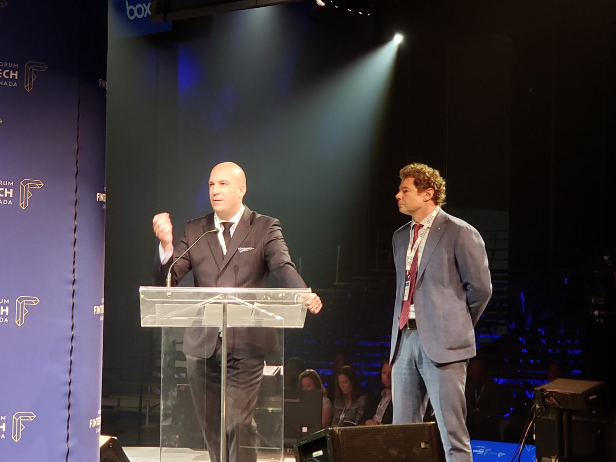 FinanceMontreal's tweet photo. Louis Morisset de l'AMF et Matthieu Cardinal de @FinanceMontreal annoncent la création de la Chaire AMF-Finance Montréal de @esg_uqam . Celle-ci vise le développement des connaissances fintech et positionne encore une fois #Montréal comme pôle de l'#AI et de la #fintech. https://t.co/00IFaYHDhs