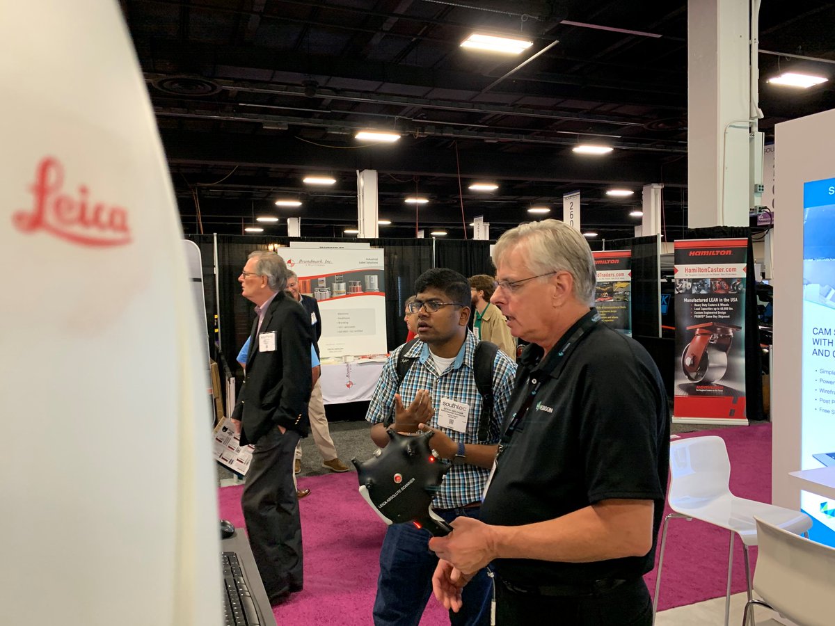 HexagonMI's tweet photo. We can help you #makeitsmarter at @SOUTHTEC_Expo at booth 2329. Stop by for a hands-on demo of our newest portable measuring arm and the latest in #lasertracker technology. #mfg #SOUTHTEC19 https://t.co/3jA4wcWSpY