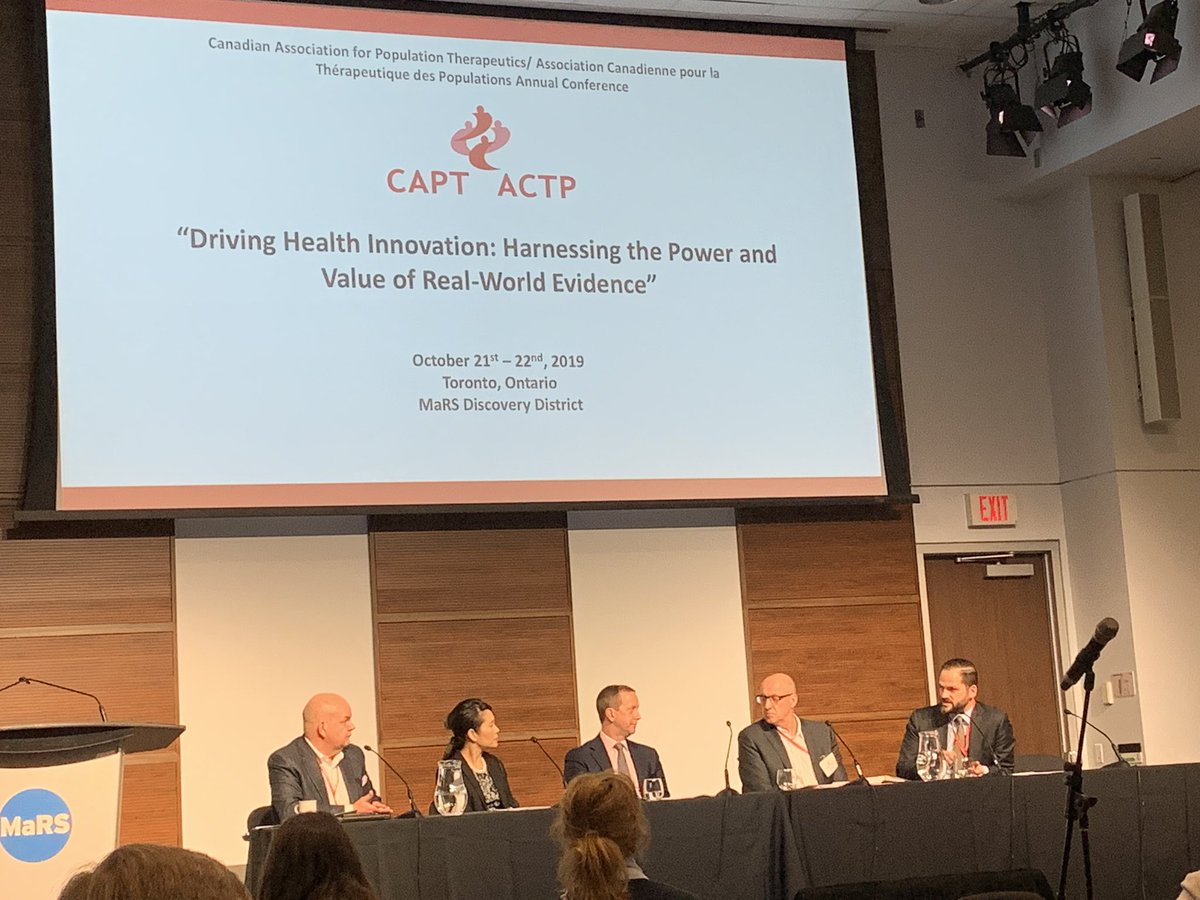 jodikgarner's tweet photo. With an aging population and so many new healthcare technologies the landscape of Canada’s health programs are changing. Today’s #capt_actp2019 panel addresses how RWE and strategic collaborations can help address challenges and present new opportunities. https://t.co/K75calDSTx