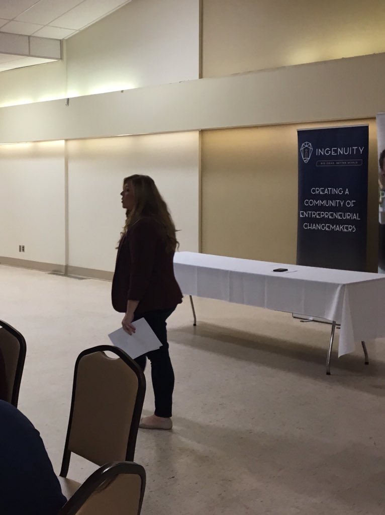 luingenuity's tweet image. Ellen rocking the “onion” presentation at Enter the Den presentation. All a part of BDC Small Business Week 2019! #sbw2019