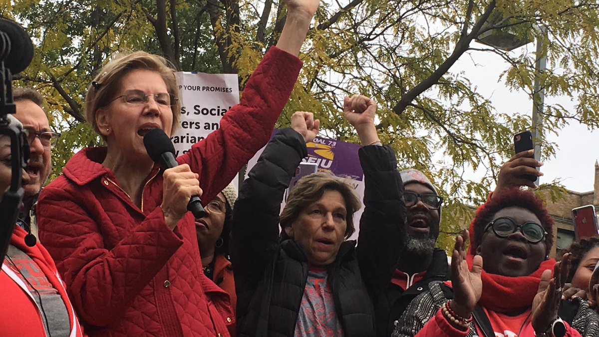 SEIULocal73's tweet photo. “The power of sticking together is the power of making change in this country.” #CTUSEIUstrike https://t.co/lPRLbPzFvq