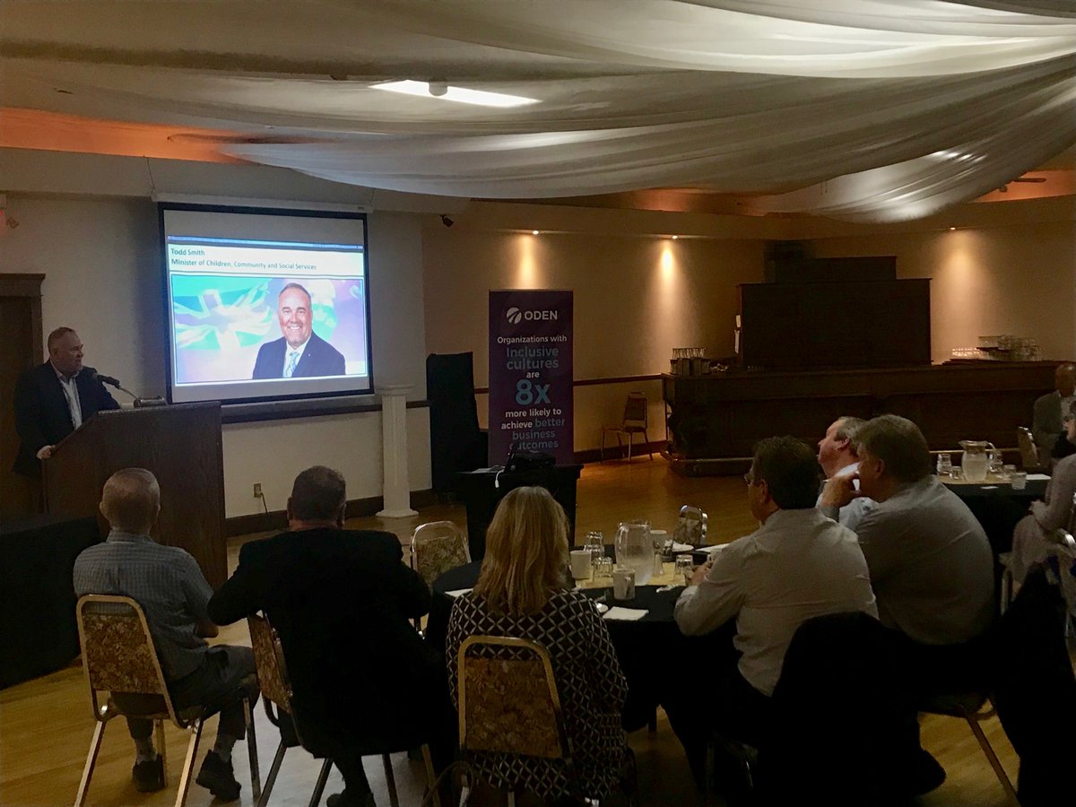 ToddSmithCANDU's tweet photo. Had a great morning at the @odenetwork Innovative Luncheon in Belleville. 

We can all give people w/ disabilities equal opportunity to reach their full potential &amp; find employment. I am inspired by the great work of ODEN, @pathwaysind &amp; @metaemployment for making that happen. https://t.co/eQIio7Yiaa