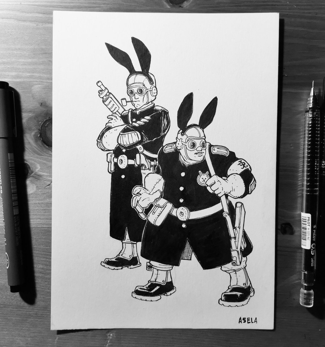 aselafun's tweet photo. #inktober day 13. RABBIT MOB #aseladraws #aseladesilva #dragonball #dbz #rabbitmob #manga #anime #art #Inktober2019 https://t.co/pz5dcQKoX3