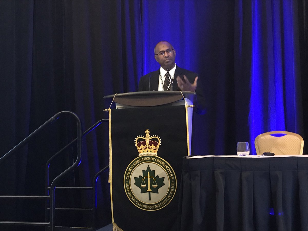 CACP_ACCP's tweet photo. Superintendent Ricky Veerappan delivered a compelling presentation on the respect & understanding of human rights as a guiding principle to successfully reaching out to diverse communities. #StratCom2019 https://t.co/iNetR8Dh2A