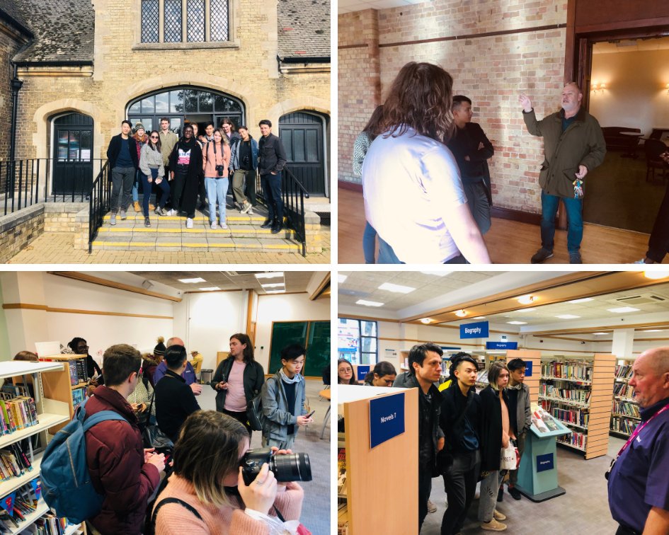 CambsCC's tweet photo. Today we took a group of students from @Cambridge_Uni Department of Architecture on a tour of the libraries piloting our Future Libraries Initiative. They will help us think about what the library of the future should feel and look like. For out more here: https://t.co/HDisvSYOLd https://t.co/9wSIOi19BX