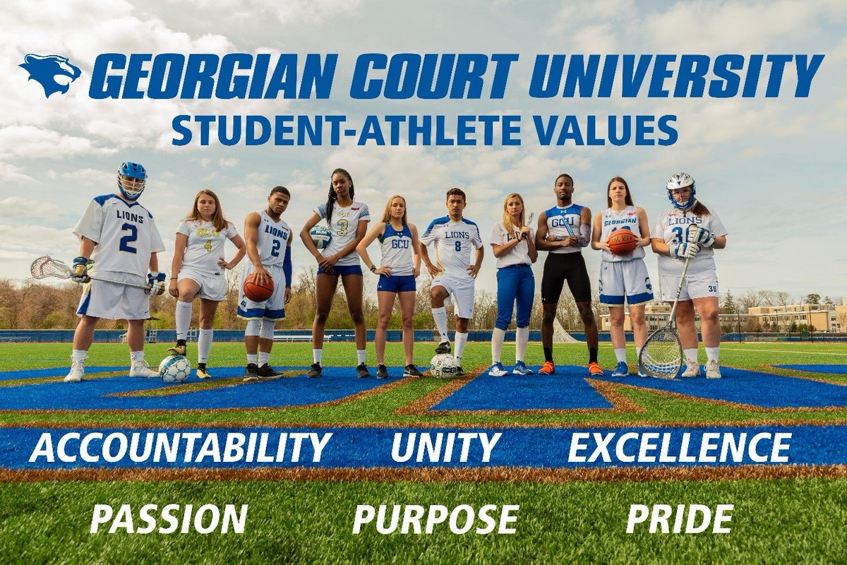 At <a href="/GCULions/">Georgian Court University Lions</a>, all student-athletes share the same values of: ACCOUNTABILITY, UNITY, EXCELLENCE, PASSION, PURPOSE, and PRIDE! #NCAAInclusion