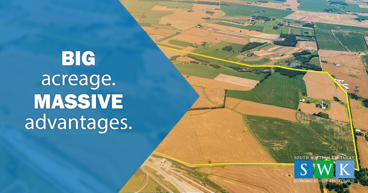 Think big, then bigger: Commerce Park II in South Western Kentucky adds huge acreage (1,300+) to big advantages like lucrative incentives. Zoned heavy industrial, rail-served and just 65 miles from <a href="/Fly_Nashville/">Fly Nashville</a>. Visit  southwesternky.com/commerce-park2 to learn more. #GrowSWKentucky