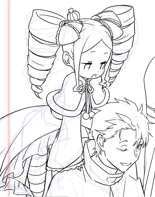 いつまでも完成する予定がない絵のラフ 