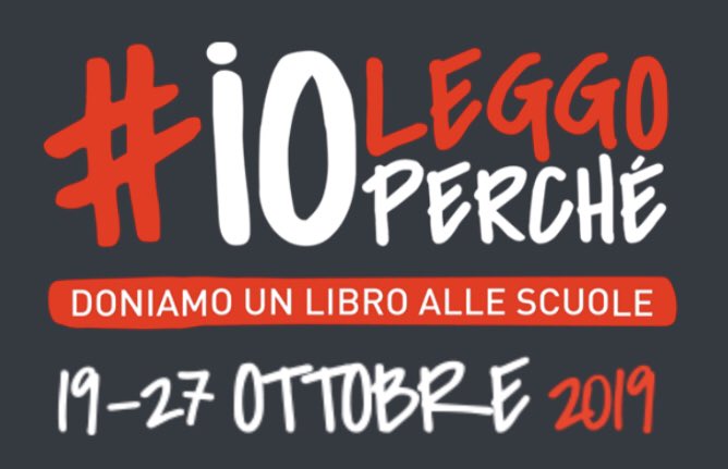 #ioleggoperche Da sabato 19 ottobre fino a domenica 27 ottobre – per nove giorni – tutti i cittadini potranno recarsi in una delle 2.392 librerie aderenti all’iniziativa per donare un libro alla scuola gemellata del proprio territorio! ioleggoperche.it