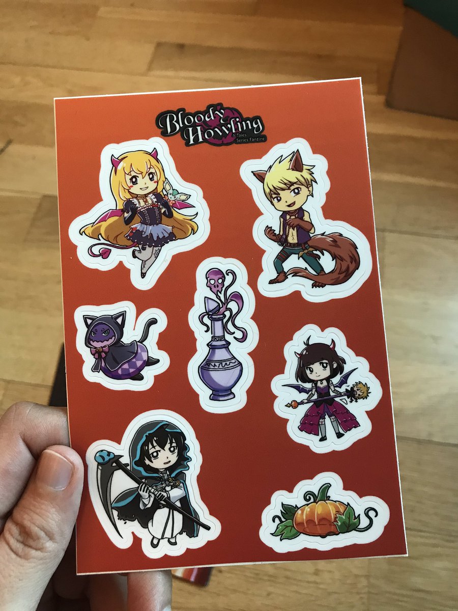 Sorbet_and_Rice's tweet photo. My copy of @HallowTalesZine arrived!! So cool seeing my stickers printed. Thanks for the opportunity! https://t.co/ZdzE469ib5