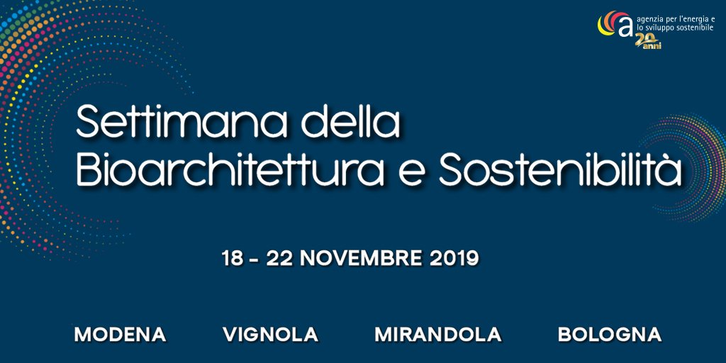 Architetture green, CasaClima, certificazione LEED, rigenerazione dello storico… dal 18 al 22 novembre la Settimana della Bioarchitettura e Sostenibilità a #Modena, #Bologna, #Mirandola e #Vignola. Sfoglia il programma e iscriviti alle sessioni qui: urly.it/331mf