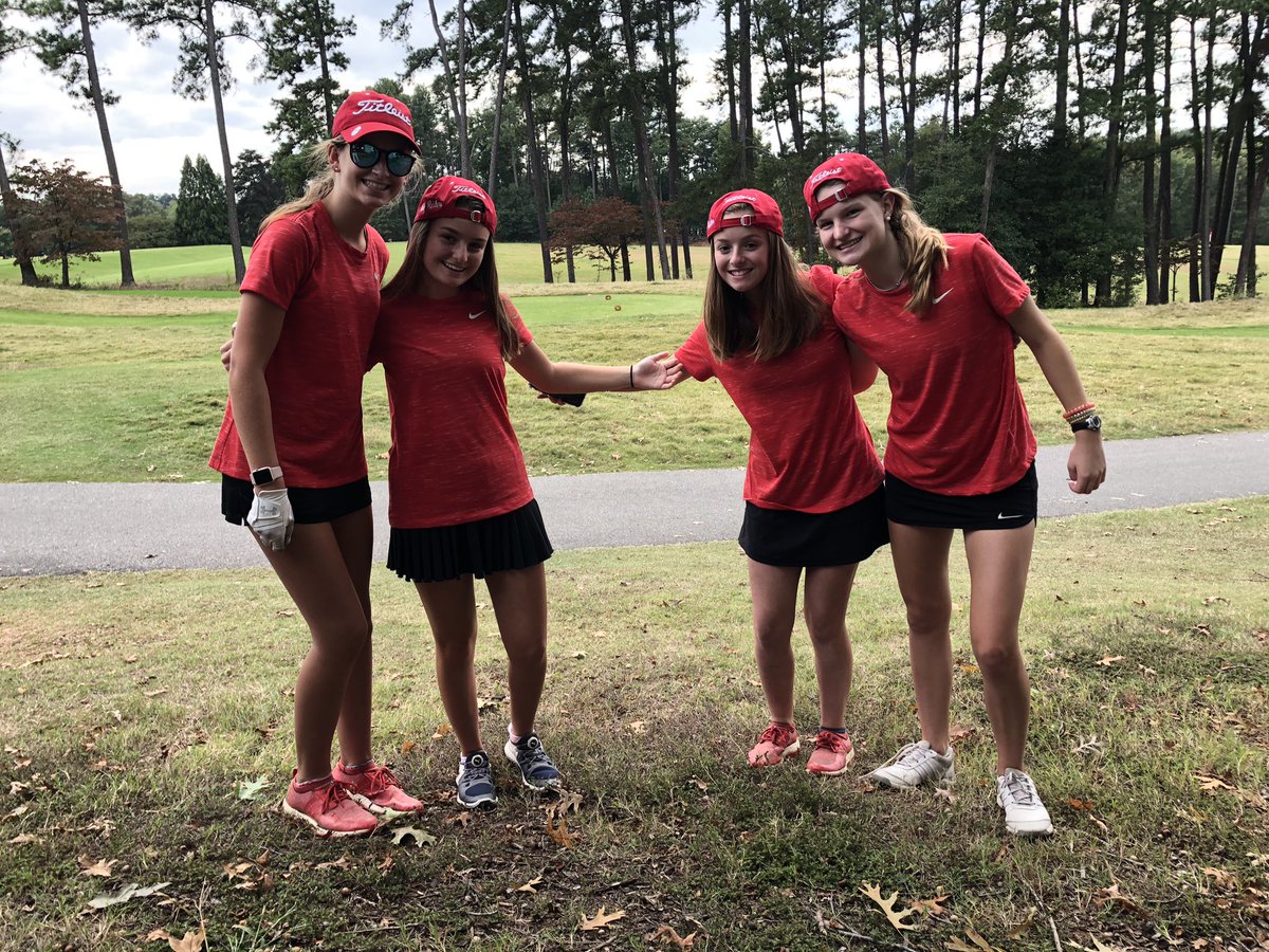 RaidersGolf's tweet photo. Lady Raiders advance to AAAA State Championships! Our team battled adversity yesterday and survived. Proud of these girls determination to not give up. We will be back at full strength next week in Hilton Head! @GHS_Raiders https://t.co/Im6lfQX80X