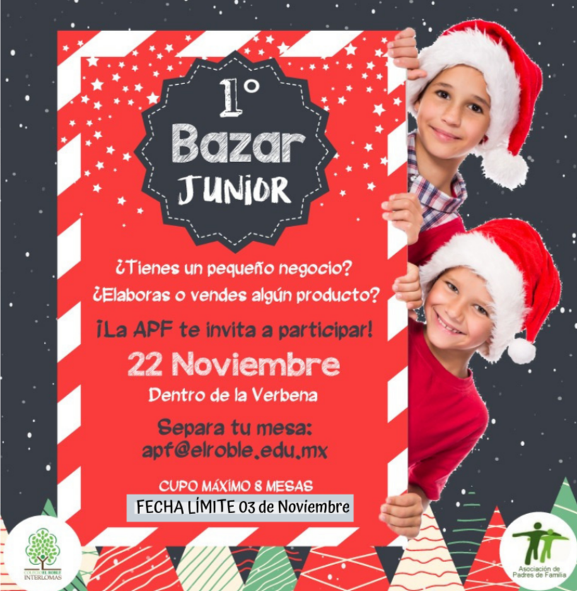 ColegioRoble's tweet photo. Forma parte de nuestro bazar navideño.
¡No puedes faltar!

#BazarNavideñoElRoble https://t.co/L20QCUuOQS