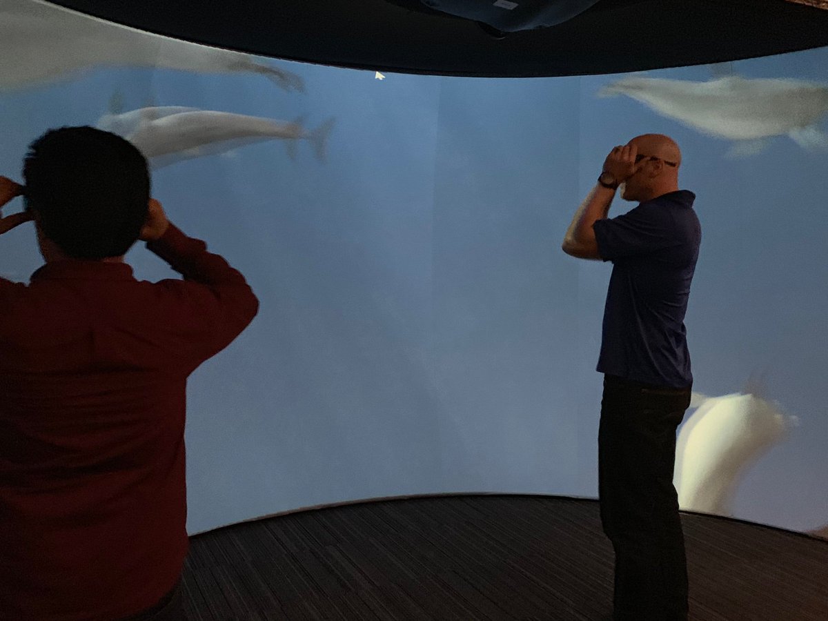 Our faculty Grant Bradley exploring VR/AR at VR Lab for Fitness &amp; Health Program <a href="/barryweese/">Barry Weese</a> @SLCTeachLearn