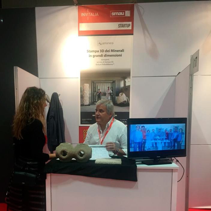 desamanera's tweet photo. Grazie ad @Invitalia e a @smartandstart abbiamo portato la #pietra stampata in 3D allo #smau!
Siamo in Area Open Innovation Invitalia, tra le 14 startup selezionate: padiglione 4, stand I17.
@smaunotes #smaumi19 #openinnovation #stampa3d #startup https://t.co/OAxI8WGwTQ