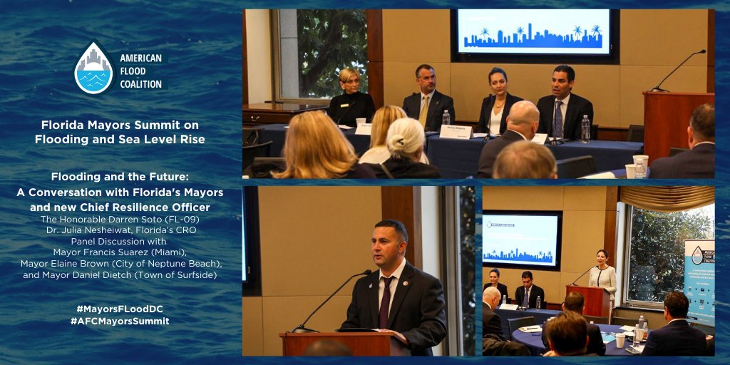 This morning’s Hill briefing titled "Flooding and the Future” featured opening remarks by <a href="/RepDarrenSoto/">Rep. Darren Soto</a> and <a href="/JuliaNesheiwat/">Julia Nesheiwat</a> Florida’s CRO. Panel discussion featured <a href="/FrancisSuarez/">Francis X. Suarez</a>, <a href="/ElaineB04086200/">Elaine Brown</a> and <a href="/danieldietch/">Daniel Dietch</a> #MayorsFLoodDC #AFCMayorsSummit