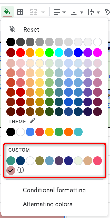 TheSheetsGuy's tweet photo. Google Sheets Tip:
If you create custom colors in a Google Sheets document, you can copy cells that use the custom colors into a different document and they will be available on the custom palette there as well.
#GoogleSheets #SheetsTip https://t.co/HYH7ZIkCT9