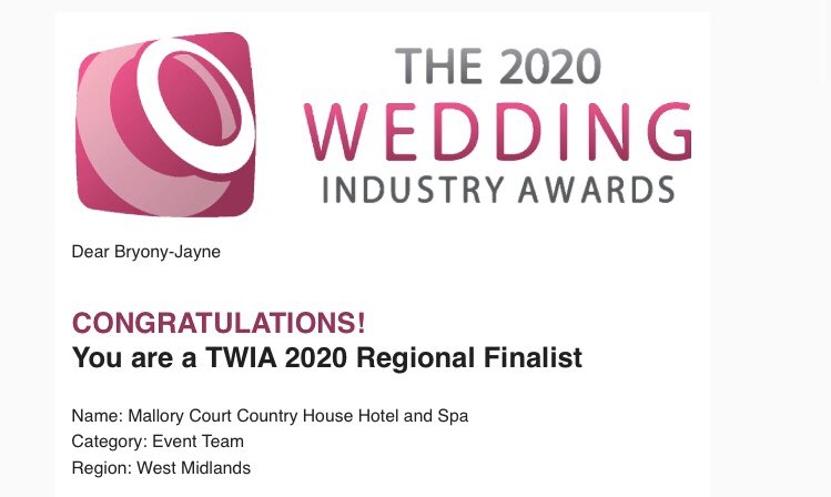 We’re thrilled to be regional finalists 🎉 <a href="/TWIA_Official/">TWIA</a> #TWIA20WM Roll on the awards! <a href="/BJB_bateman/">BJB</a> <a href="/LouiseHarris15/">Louise Harris</a> <a href="/DannyMoran1989/">D</a> #teammallory #dreamteam #teamwork