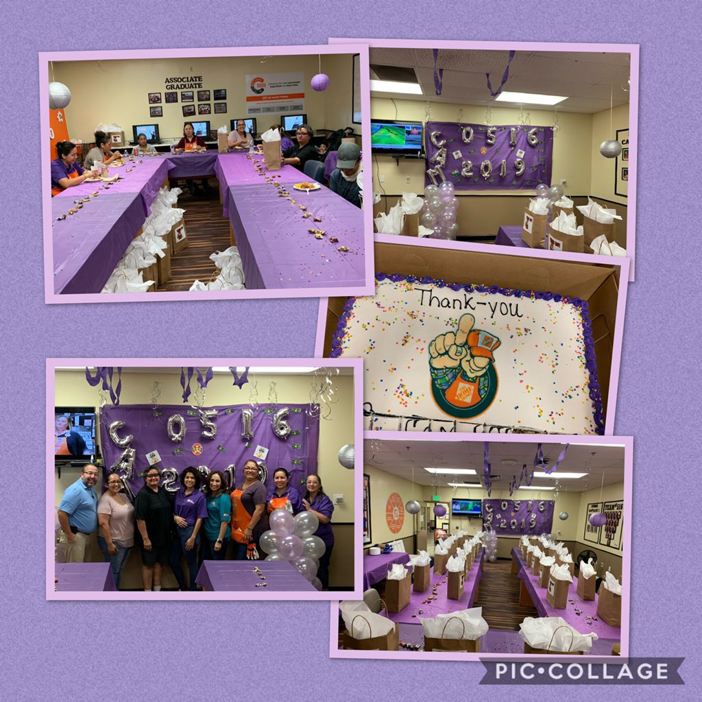 0516 CAM &amp; Friends Celebration 2019 🎉
Thank you for all you do ! 💜💜💜
@Marcy_olivarez <a href="/THDNina/">Nina</a> <a href="/HeidiBorowski/">Heidi Borowski</a> <a href="/THDRoxSalinas/">Roxie Salinas</a> <a href="/Robs_Sanchez255/">Robert Sanchez</a> <a href="/Sandy53192026/">lover of life</a>
