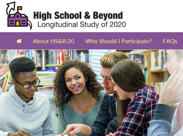 EdNCES's tweet photo. Introducing the High School &amp; Beyond Longitudinal Study of 2020!

HS&amp;B:20 will examine what makes students successful as they enter HS &amp; progress to #postsec #edu, the military, or early careers. Visit our NEW site to learn more about #HSandBeyond2020: https://t.co/kls2W24L7e https://t.co/Kk0du8EP9M