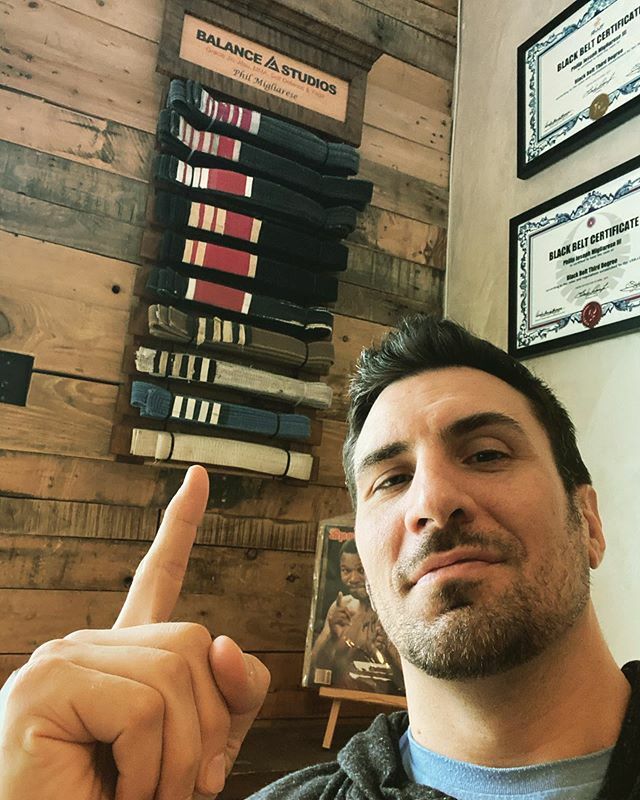 JiuJitsuMatrix's tweet photo. Another day at the office. What’s hanging on your wall in your office? Just curious? #bjj #balancehq #teambalance #jiujitsu #mma #yezzymafia #philly #philadelphia #belts #bjjbelts #love https://t.co/GrRTCpzfRO