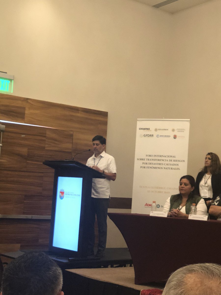Rhofliger's tweet photo. “Mexico es líder en materia de transferencia de riesgos de desastres por fenómenos naturales”: Joaquín Toro, Titular del área de gestión de riesgos para LAC del Banco Mundial durante el Foro Internacional sobre Transferencia de Riesgos por Desastres en Chiapas https://t.co/gmofKcYaki