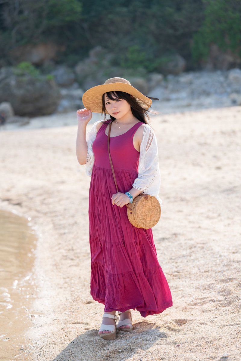 シロ こすわり撮影会in沖縄 ２日目 19 10 06 Yui さん Hanyan Nyan 4部 赤 ワンピース こすわり撮影会 沖縄 ワンピース