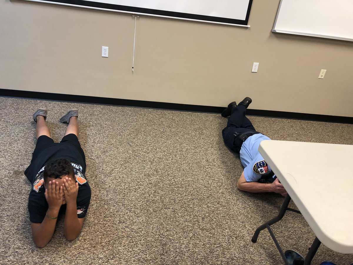 Practicing stop, drop, and roll <a href="/Gwoodelem/">Glenwood Elementary</a>