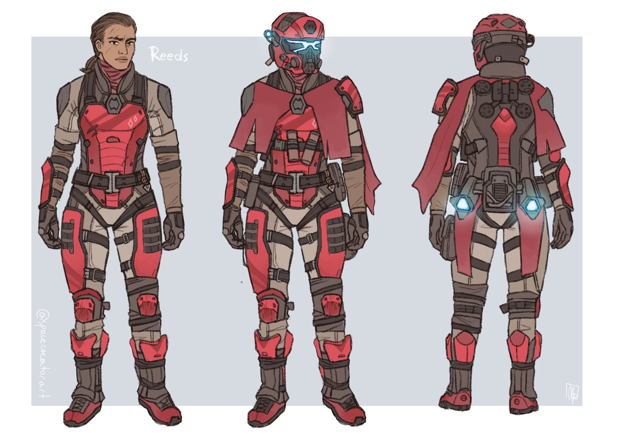 “Working on a new OC, making a bit more personalised pilot gear.” 