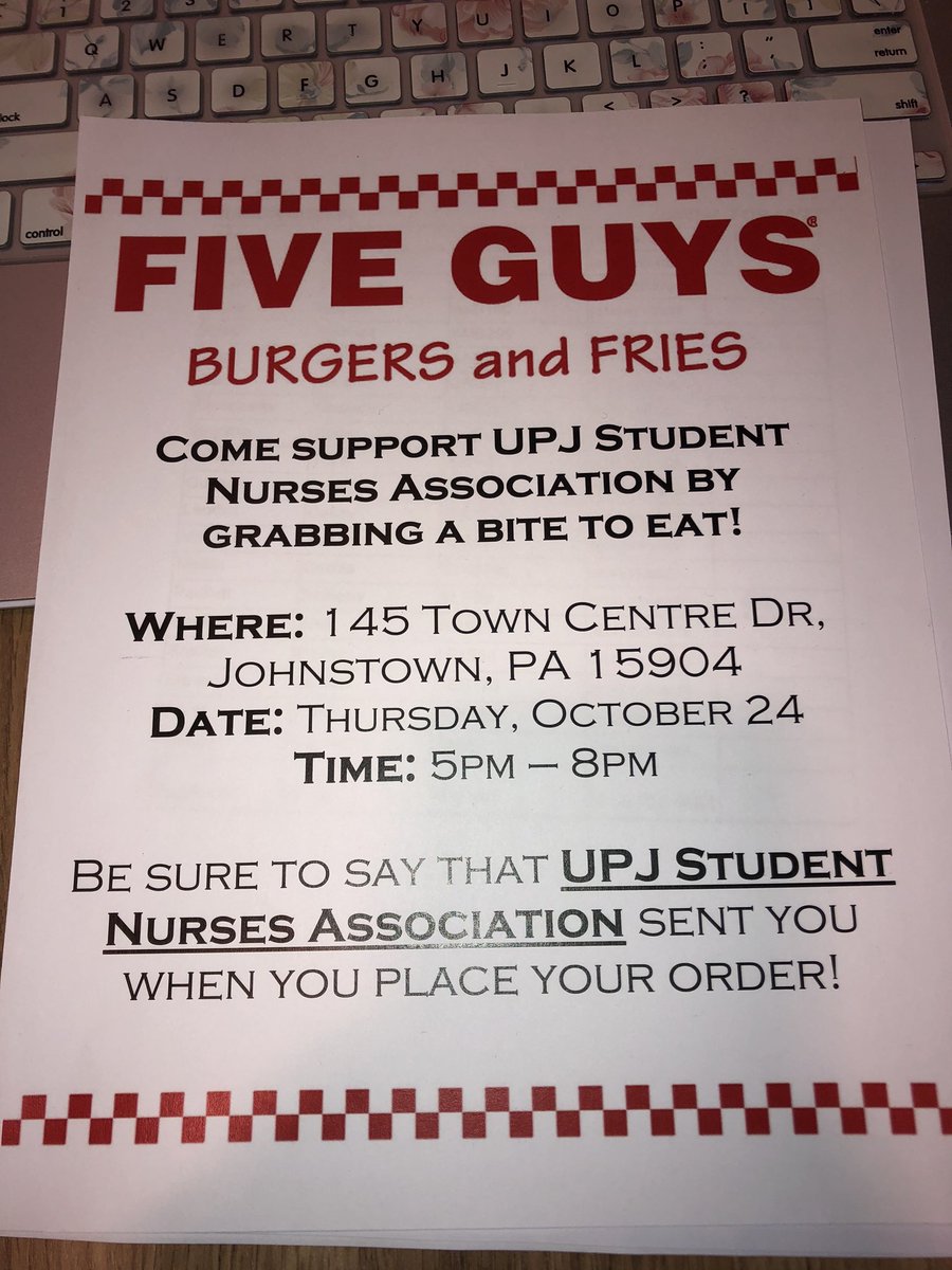 SnapUpj's tweet image. Here is the Five Guys flyer!!